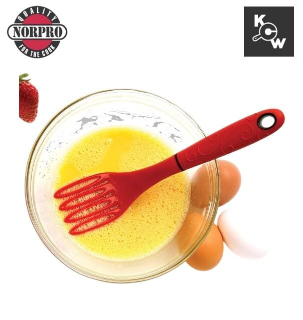 ตะกร้อตีไข่ฟิสกี้ไนลอน Norpro 1719 สีแดง